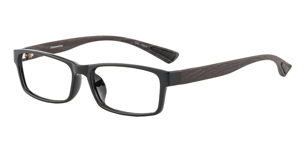Fitchy Black/Brown Rectangle TR90 Eyeglasses