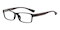 Fitchy Black/Brown Rectangle TR90 Eyeglasses