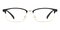 Sanji Black/Golden Rectangle TR90 Eyeglasses