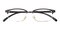 Sanji Black/Golden Rectangle TR90 Eyeglasses