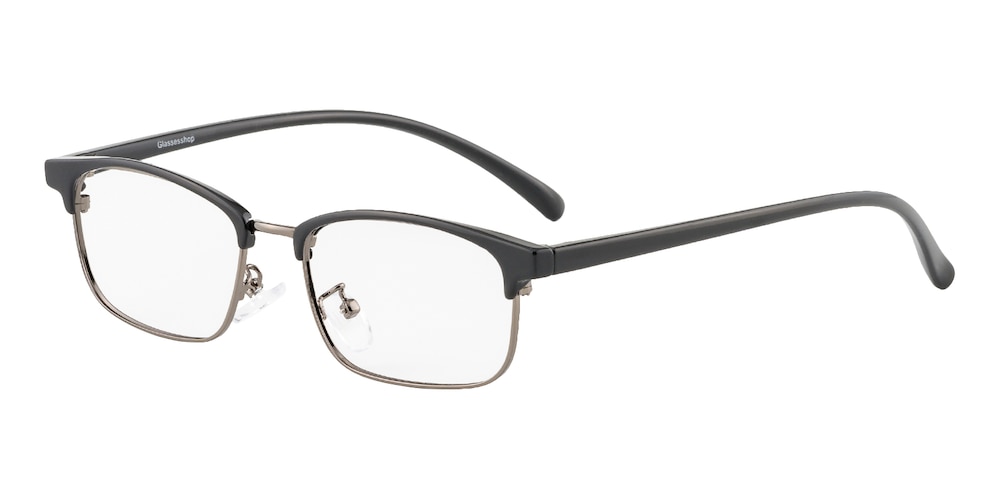 Sanji Black/Gunmetal Rectangle TR90 Eyeglasses