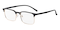 Robin Black/Golden Rectangle TR90 Eyeglasses