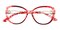 Enel Red Tortoise Cat Eye Plastic Eyeglasses
