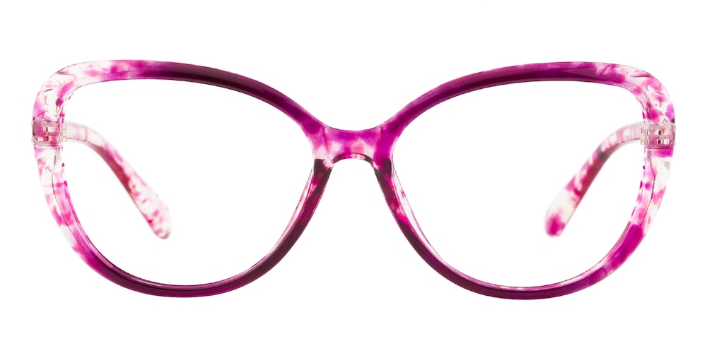 Enel Purple Tortoise Cat Eye Plastic Eyeglasses