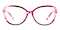 Enel Purple Tortoise Cat Eye Plastic Eyeglasses