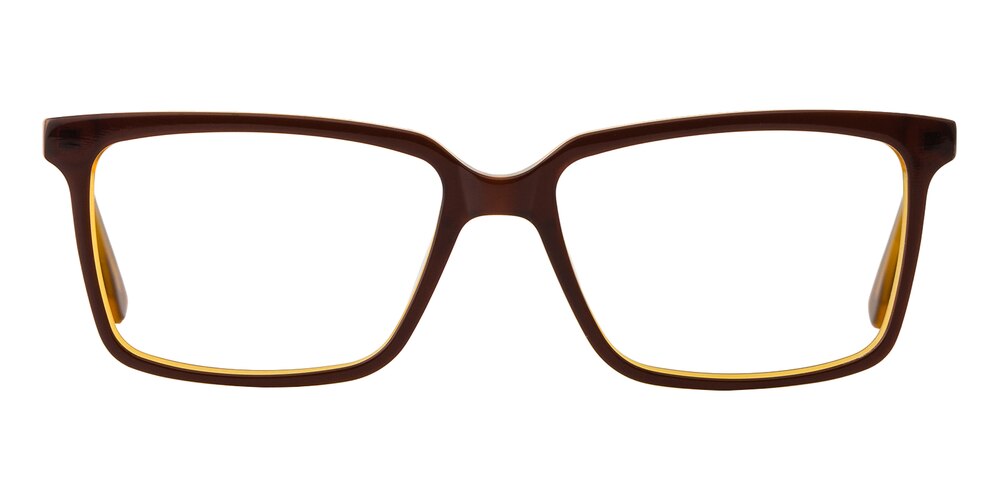 Shanks Brown Rectangle Acetate Eyeglasses