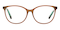 Arlong Brown/Green Oval Acetate Eyeglasses