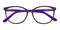 Arlong Brown/Purple Oval Acetate Eyeglasses