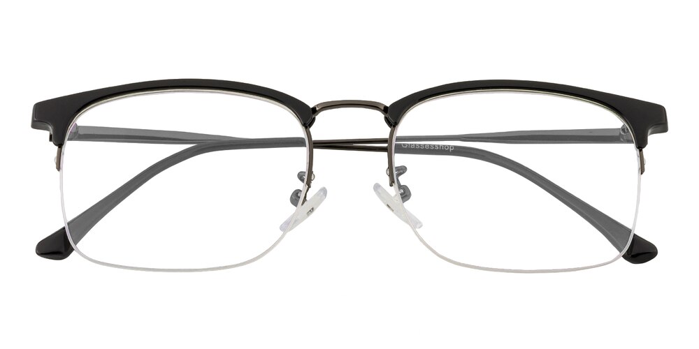 Marco Black/Gunmetal Browline TR90 Eyeglasses