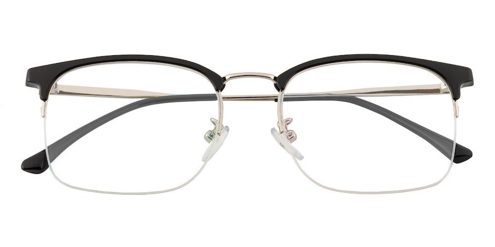 Marco Black/Silver Browline TR90 Eyeglasses
