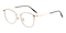 Rochester Black/Golden Oval Metal Eyeglasses