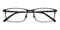 Whit Black Rectangle Titanium Eyeglasses