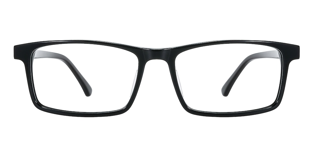 Whittier Black Rectangle Acetate Eyeglasses