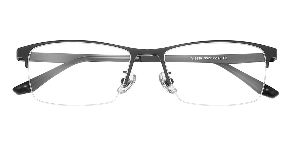 Whyet Gunmetal Rectangle Titanium Eyeglasses