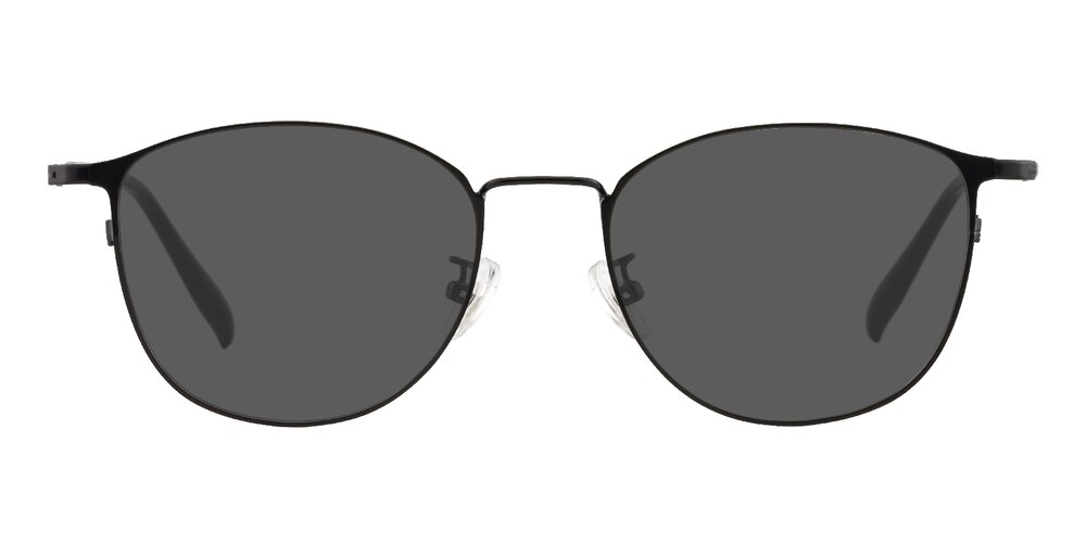Phoenix Black Oval Metal Sunglasses