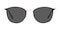 Phoenix Black/Golden Oval Metal Sunglasses