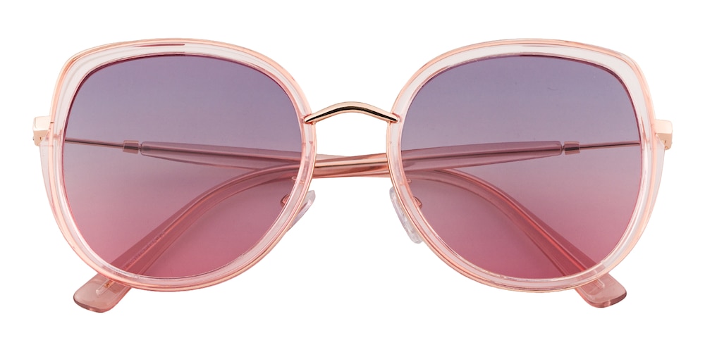 Laurel Pink Cat Eye Plastic Sunglasses