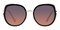 Laurel Black/Silver Cat Eye Plastic Sunglasses