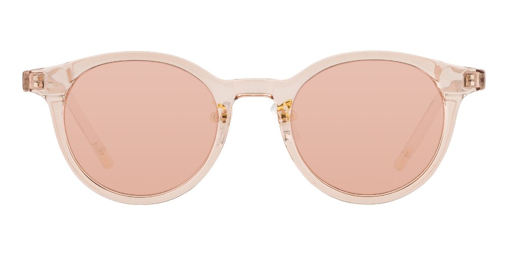 Norma Pink Round Plastic Sunglasses