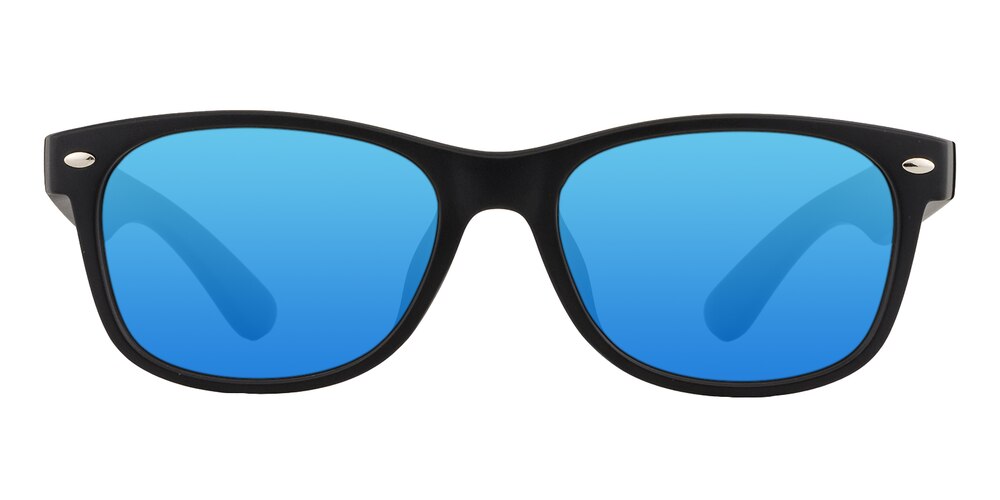 Ophelia Mblack/Blue mirror-coating Classic Wayframe TR90 Sunglasses