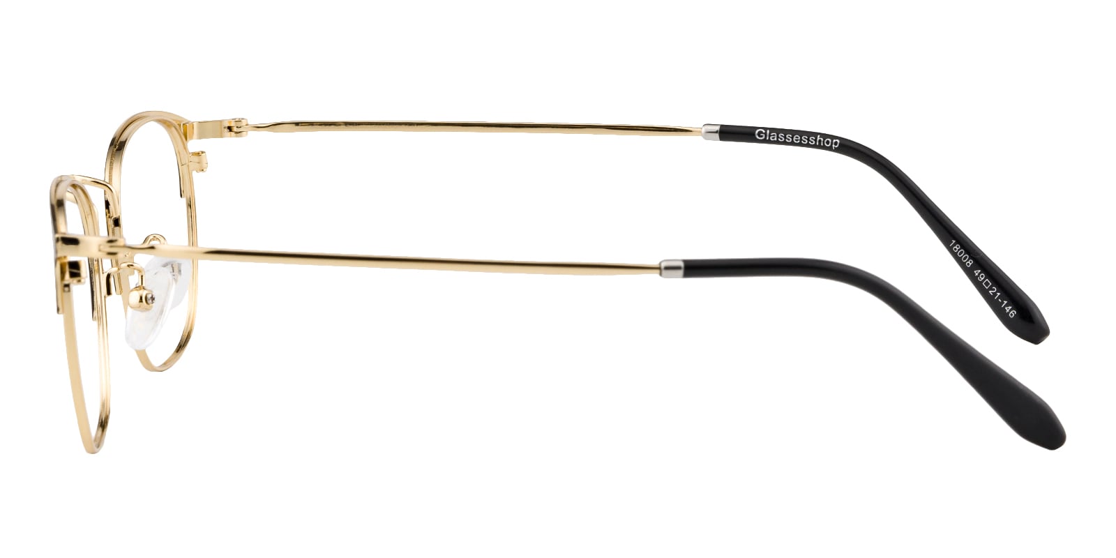 Riverside Oval Black/Golden Photochromic Glasses | GlassesShop