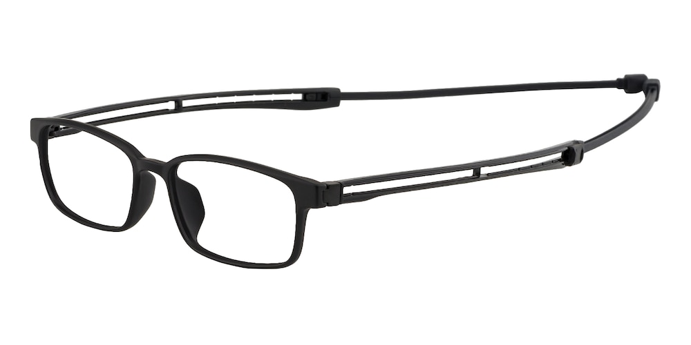 Cecilia Black Rectangle TR90 Eyeglasses