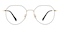 Arda Black/Golden Polygon Titanium Eyeglasses