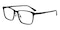 Carlene Black Rectangle Titanium Eyeglasses