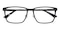 Carlene Black Rectangle Titanium Eyeglasses