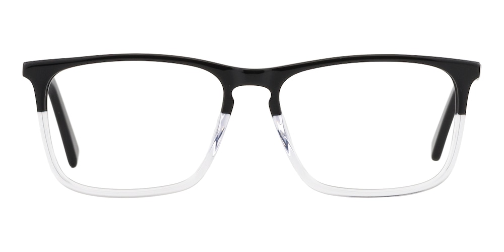 Danna Black/Crystal Rectangle Acetate Eyeglasses