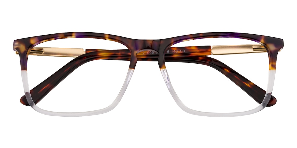 Danna Tortoise/Crystal Rectangle Acetate Eyeglasses