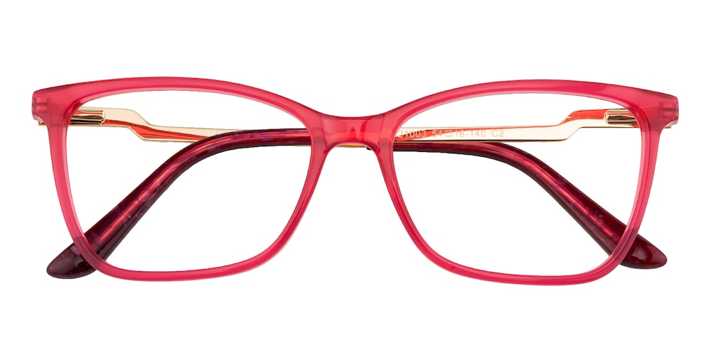 Davina Burgundy Rectangle Acetate Eyeglasses