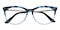 Deanna Blue Tortoise/Blue Oval Acetate Eyeglasses
