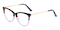 Deanna Tortoise/Purple Oval Acetate Eyeglasses