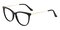 Deanna Black Oval Acetate Eyeglasses