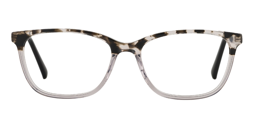 Denise Tortoise/Crystal Rectangle Acetate Eyeglasses
