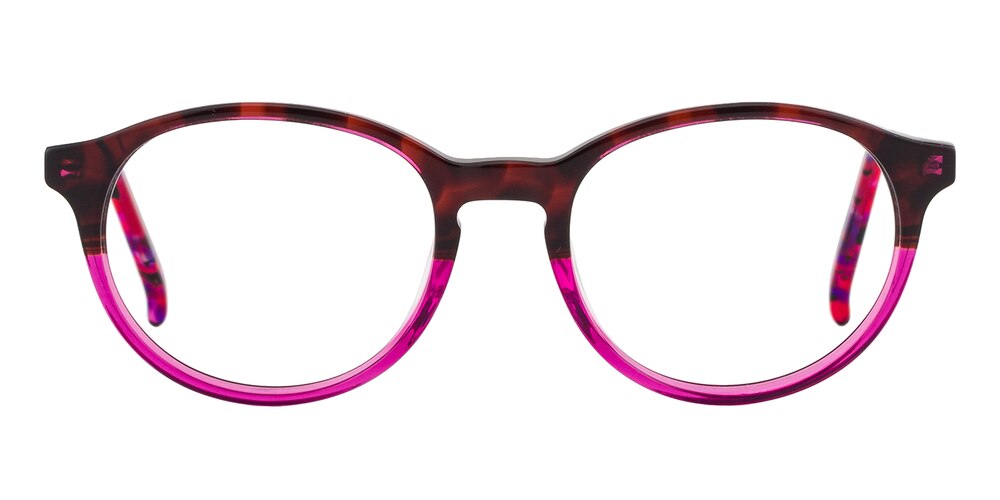 Elektra Purple Round Acetate Eyeglasses