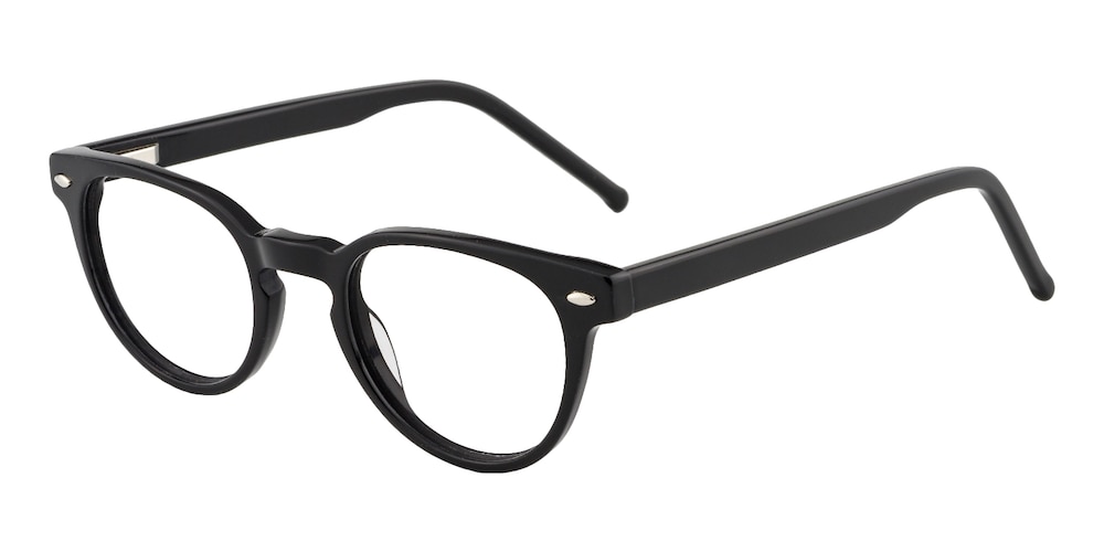 Galenka Black Classic Wayframe Acetate Eyeglasses
