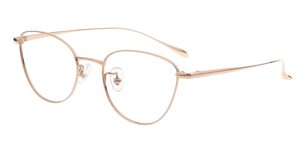Mill Rose Gold Cat Eye Titanium Eyeglasses