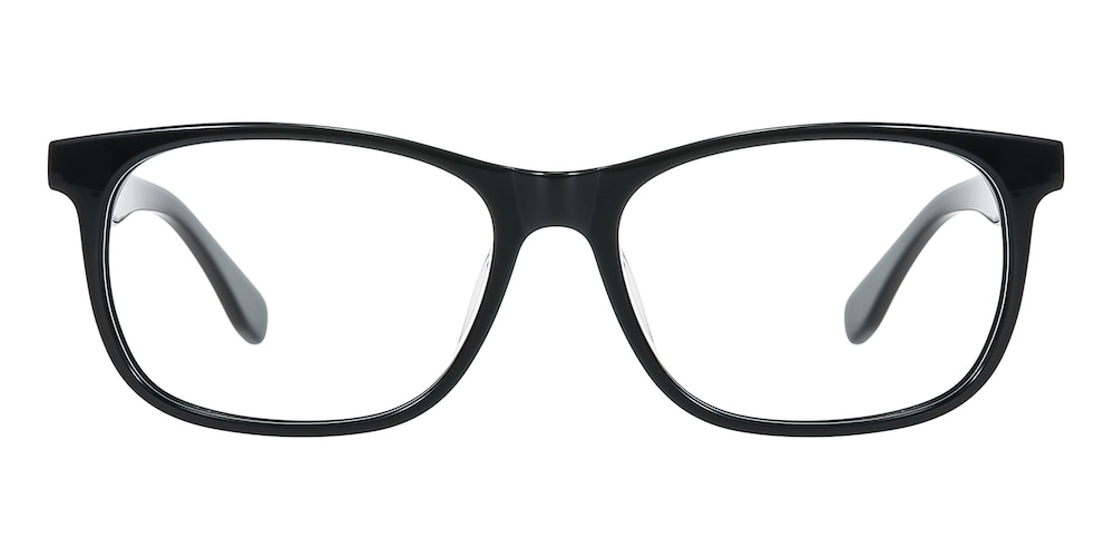 Milne Black Rectangle Acetate Eyeglasses