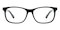 Milne Black Rectangle Acetate Eyeglasses