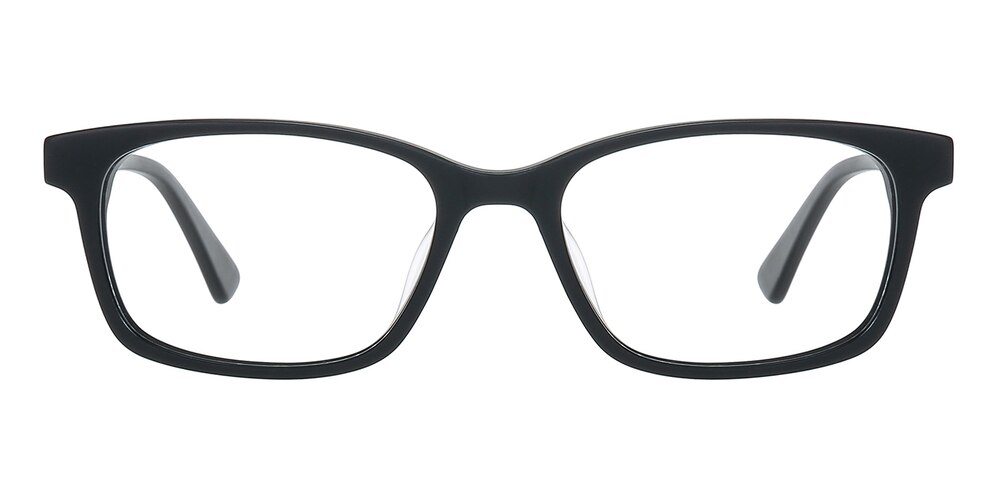 Milton Mblack Rectangle Acetate Eyeglasses