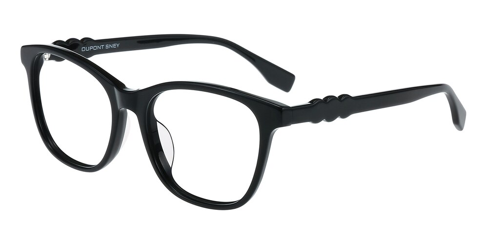 Minnie Black Classic Wayframe Acetate Eyeglasses