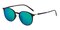 Moll Black/Green mirror-coating Round Ultem Sunglasses