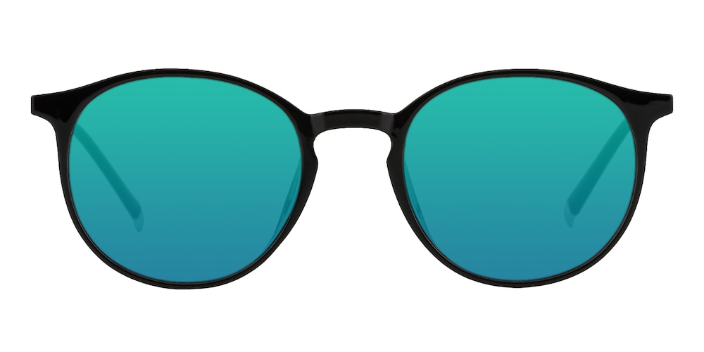 Moll Black/Green mirror-coating Round Ultem Sunglasses