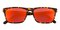 Morley Tortoise/Orange mirror-coating Rectangle Acetate Sunglasses