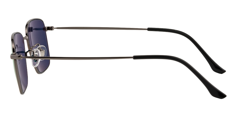 Morse Gunmetal/Orange mirror-coating Rectangle Titanium Sunglasses