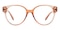 Leigh Orange Oval Acetate Eyeglasses