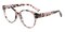 Leigh Petal Tortoise Oval Acetate Eyeglasses