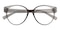 Leigh Gray Oval Acetate Eyeglasses